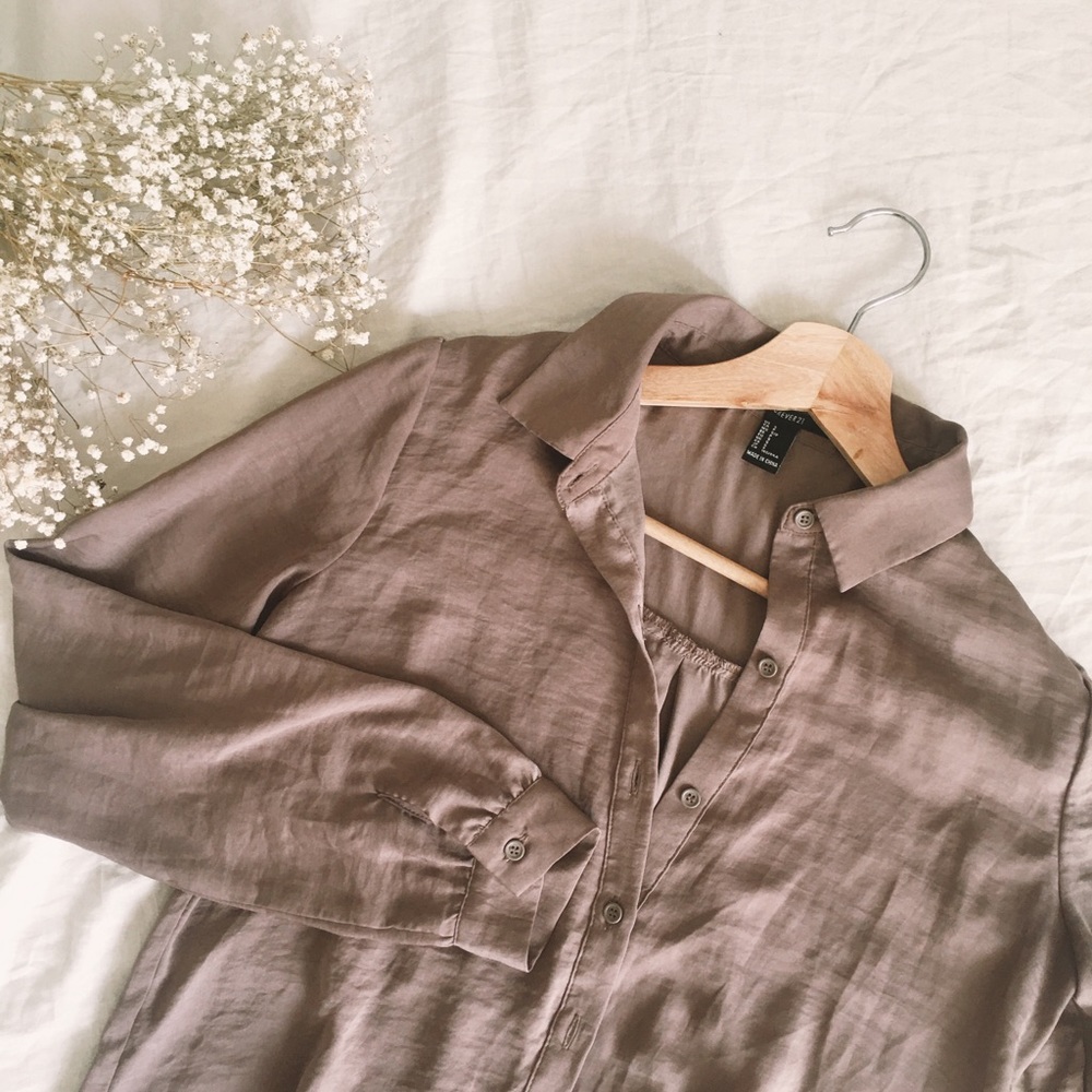 Silky Grey/Mauve Blouse